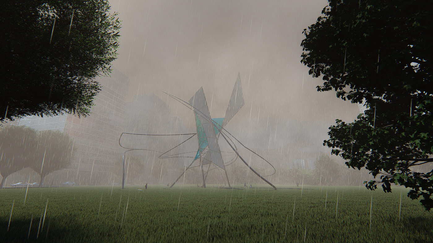 sculpture，Rain，ACCD，ArtCenter，