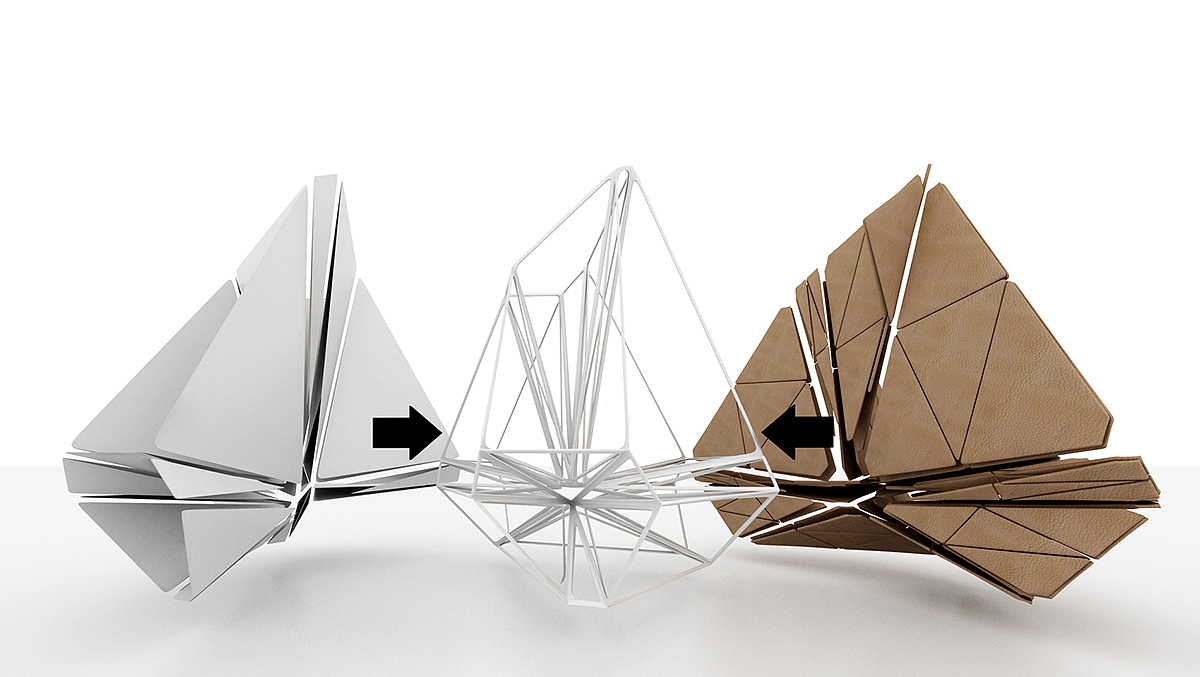 furniture，Home Furnishing，public space ，chair，geometry，Multifaceted，