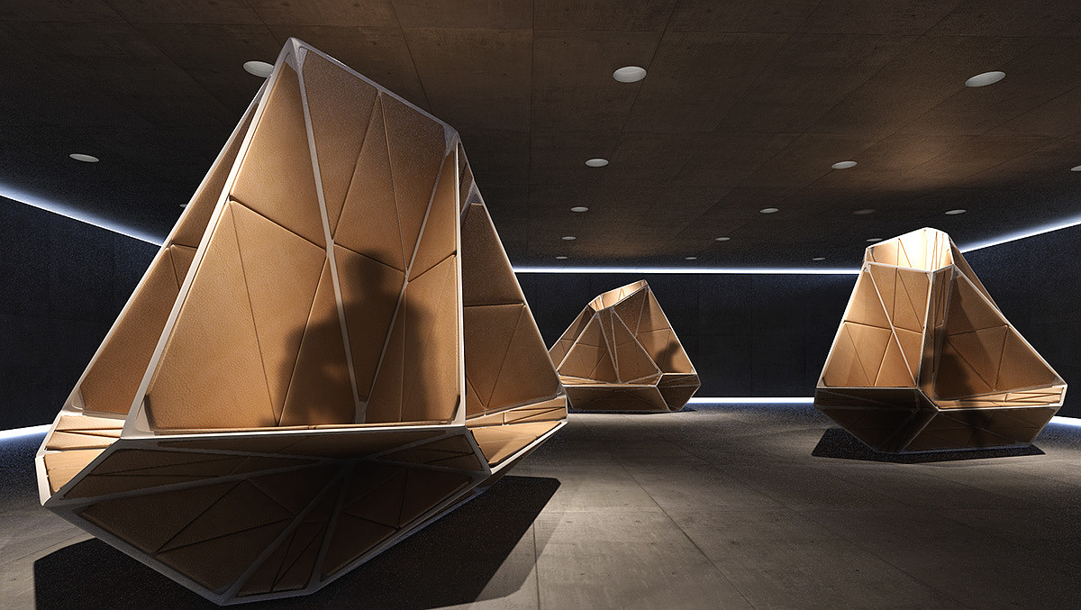 furniture，Home Furnishing，public space ，chair，geometry，Multifaceted，