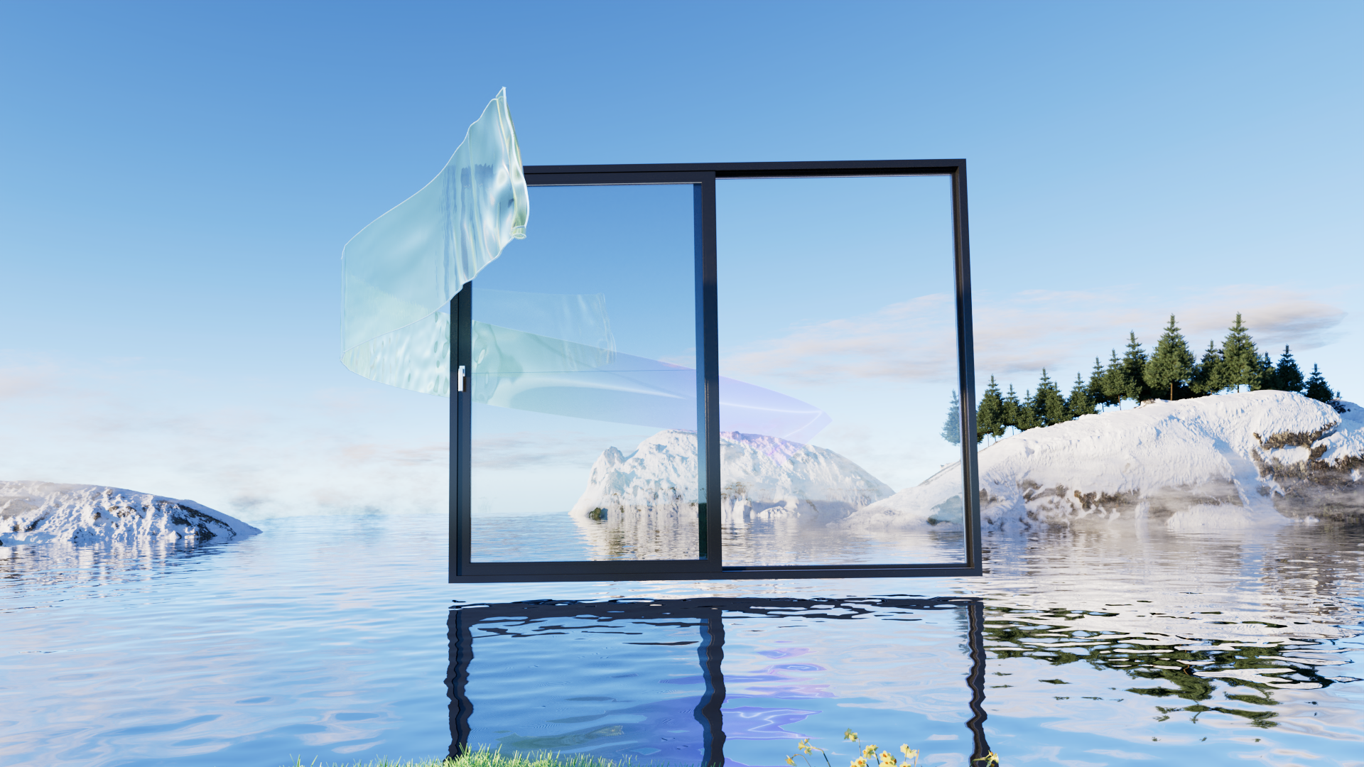 seal up，System doors and windows，Skyline Handler，anti-mosquito gauze net，BLENDER，