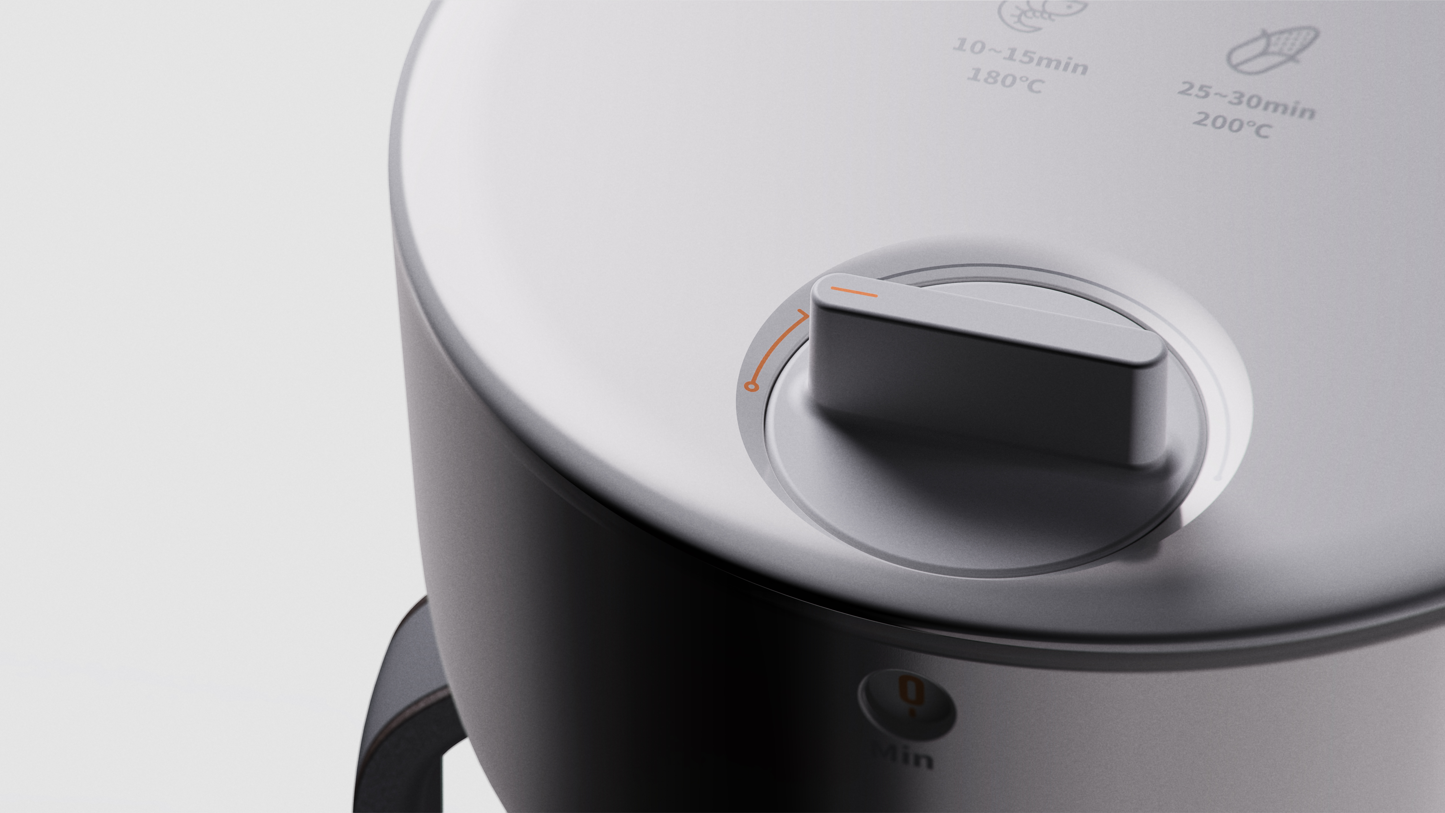 product design，industrial design，Air fryer，Glass，Glass pot，