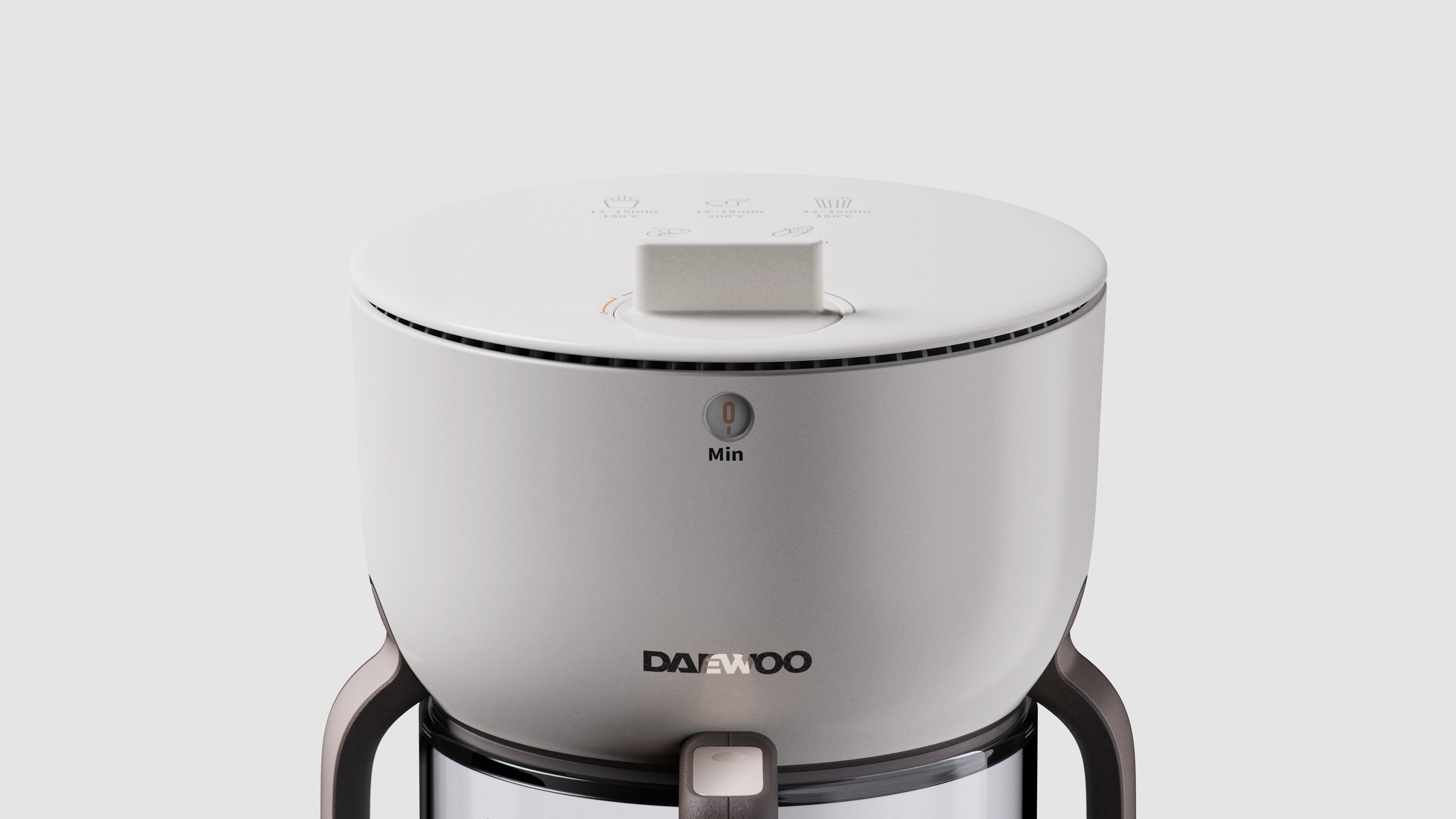 product design，industrial design，Air fryer，Glass，Glass pot，