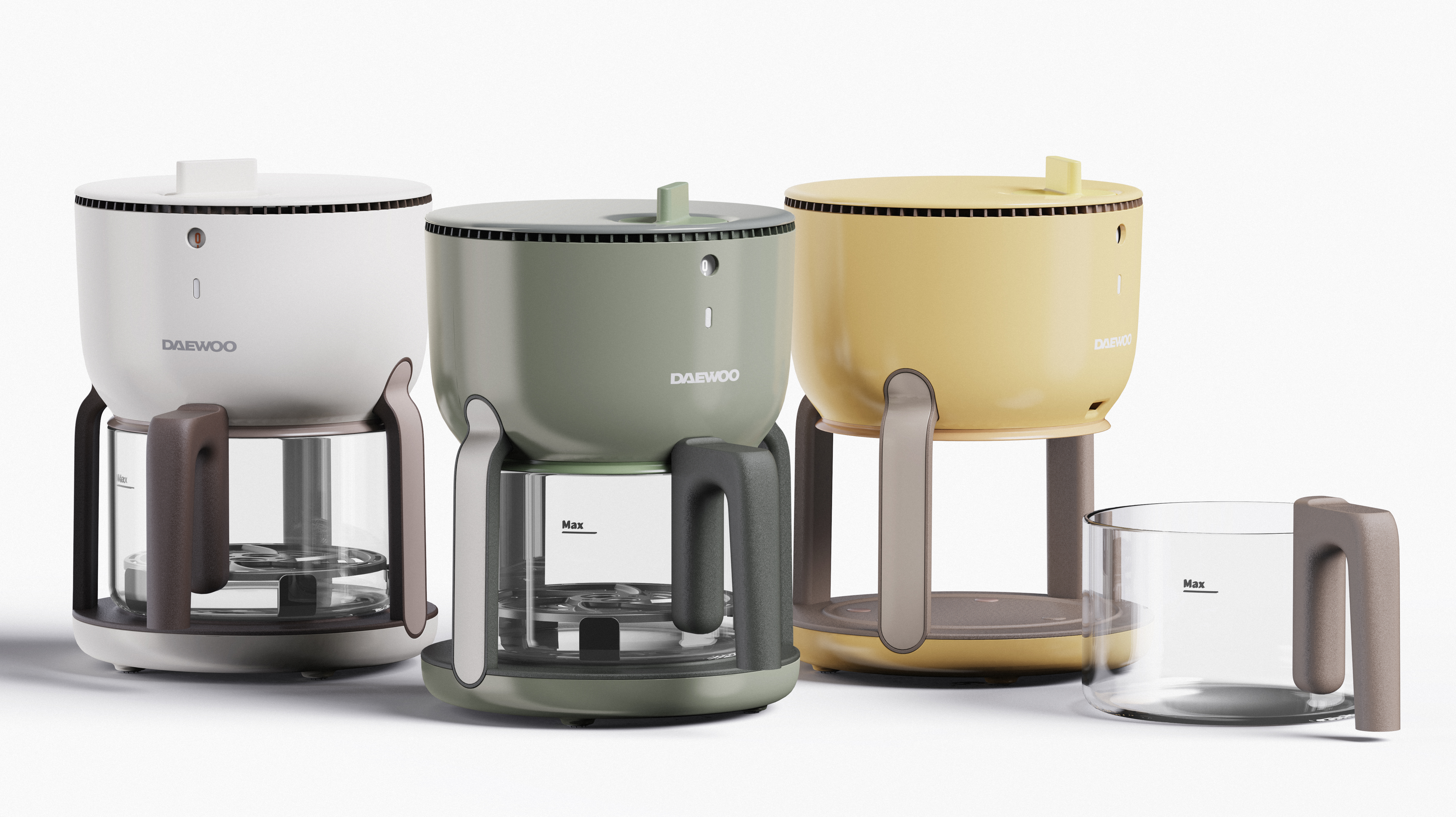 product design，industrial design，Air fryer，Glass，Glass pot，