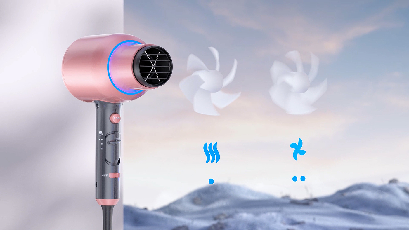 hair drier，Product video，dynamic design ，CG video，