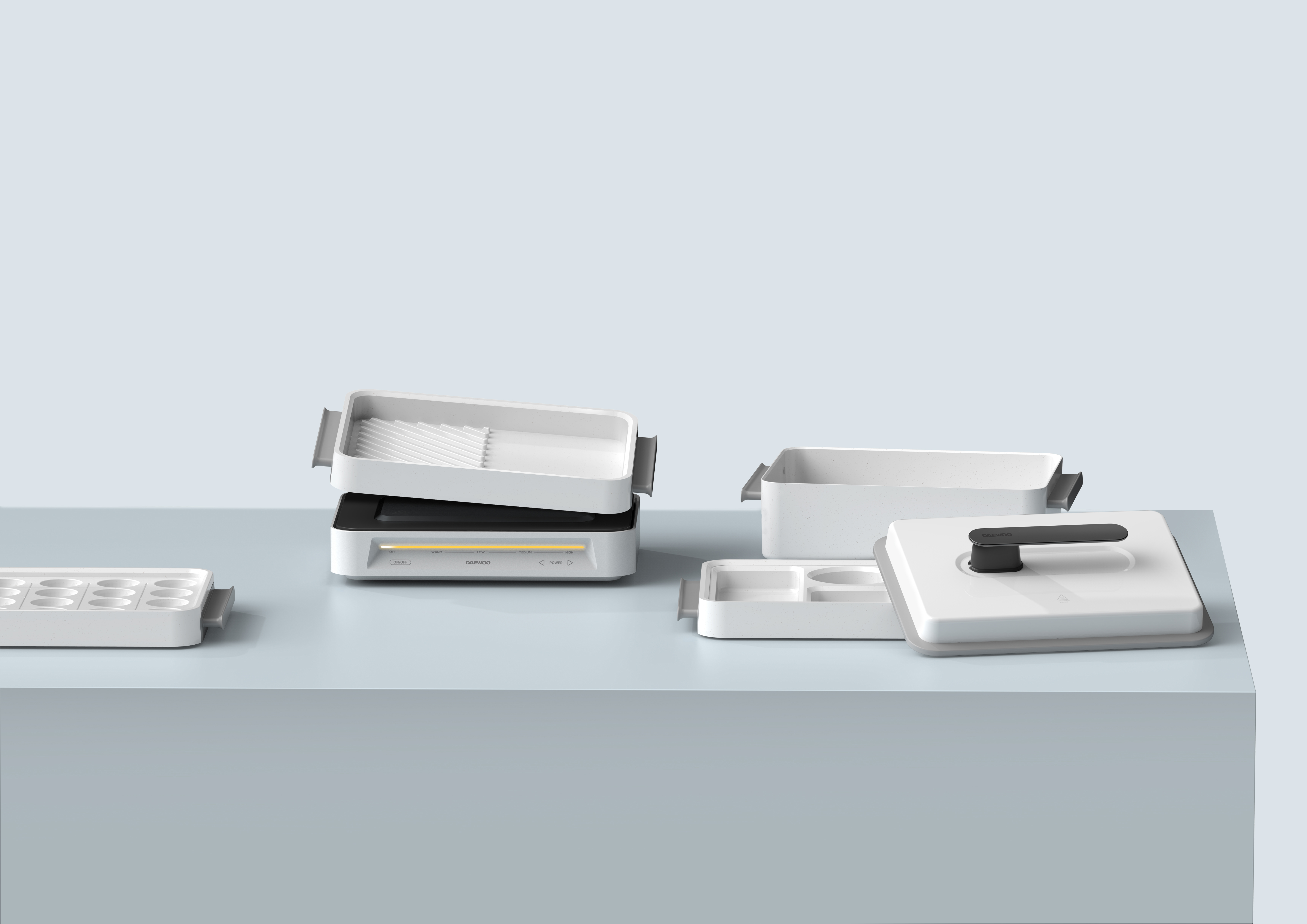 product design，industrial design，Multifunctional pot，Cooking pan，Daewoo，Innovative value，Design value，Selling Point，