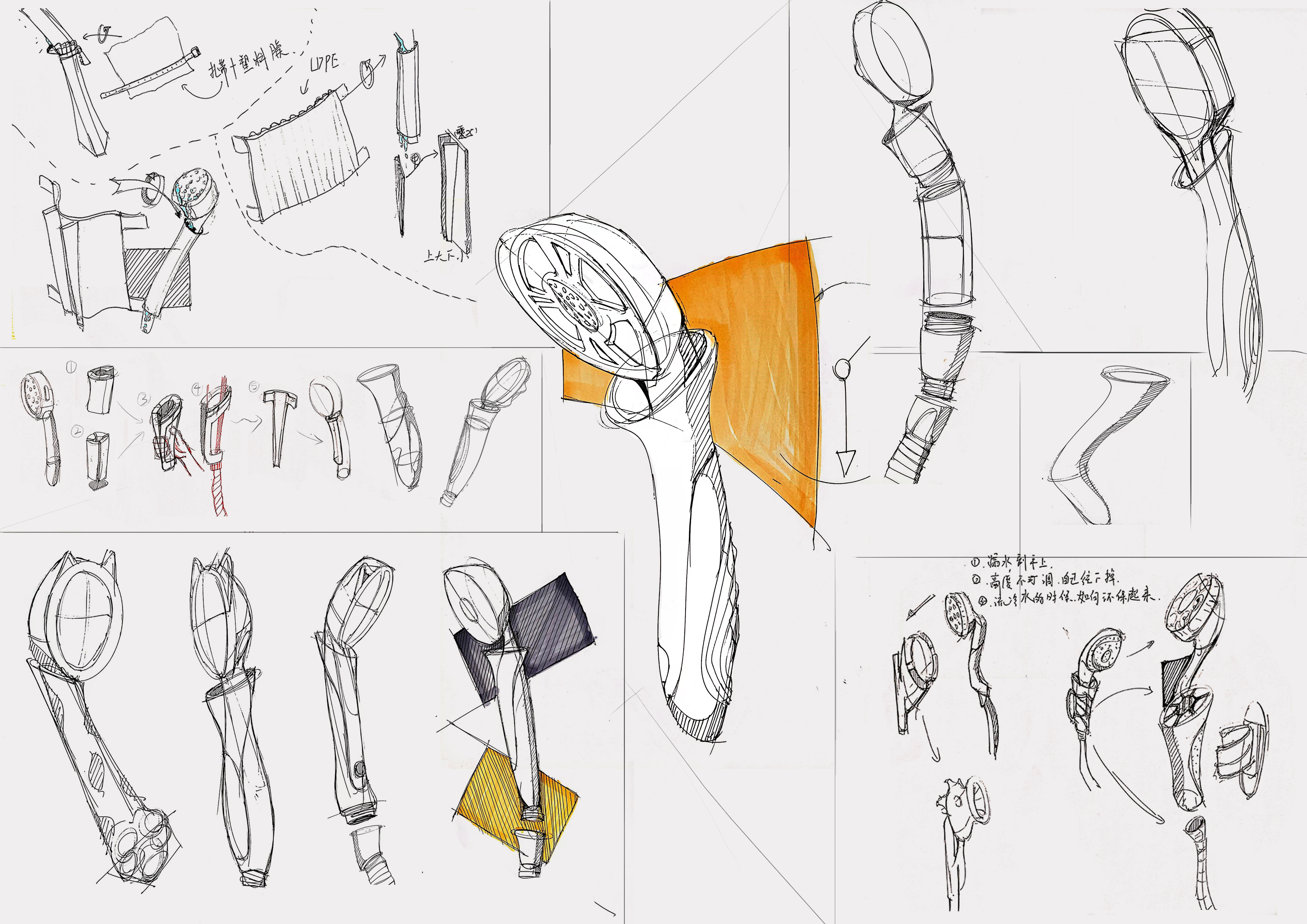 product design，Shower head，Shower，industrial design，bathroom，