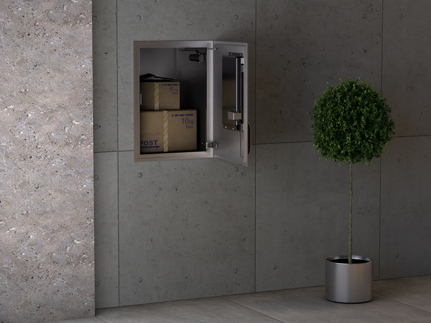 Smart post and deliv，Smart Post，Express box，