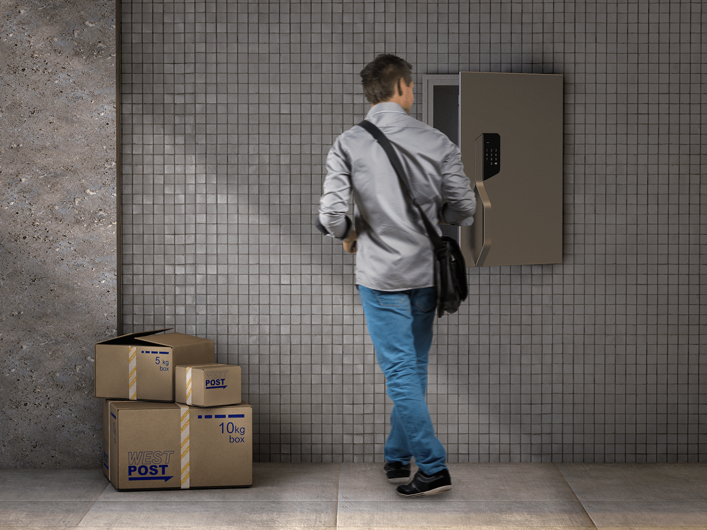 Smart post and deliv，Smart Post，Express box，