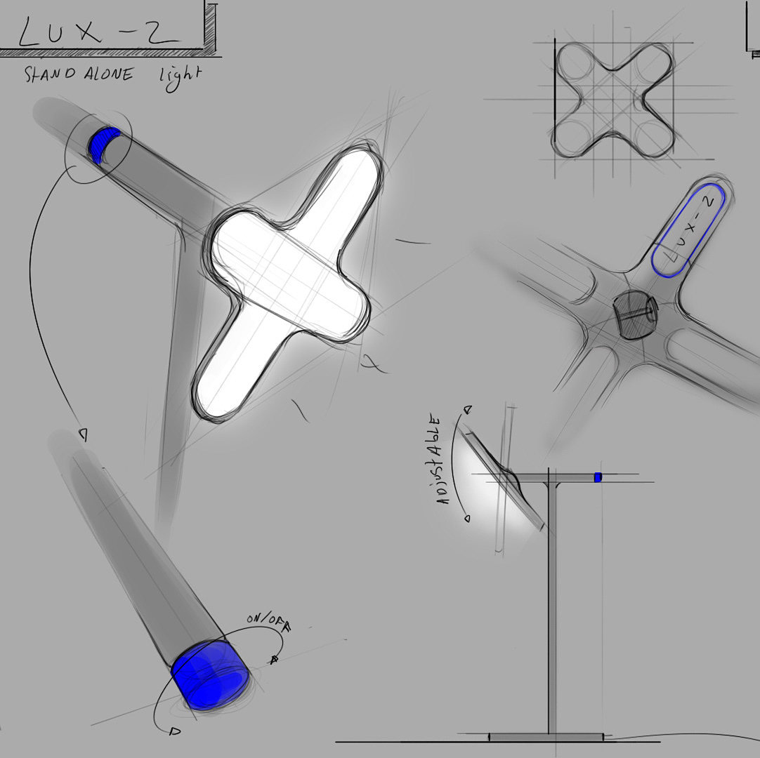 Lux / 01，Flashlight，Lighting tools，product design，