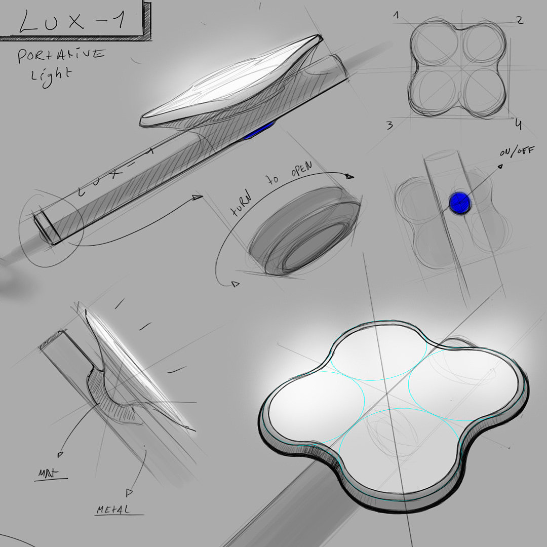 Lux / 01，手电筒，照明工具，产品设计，