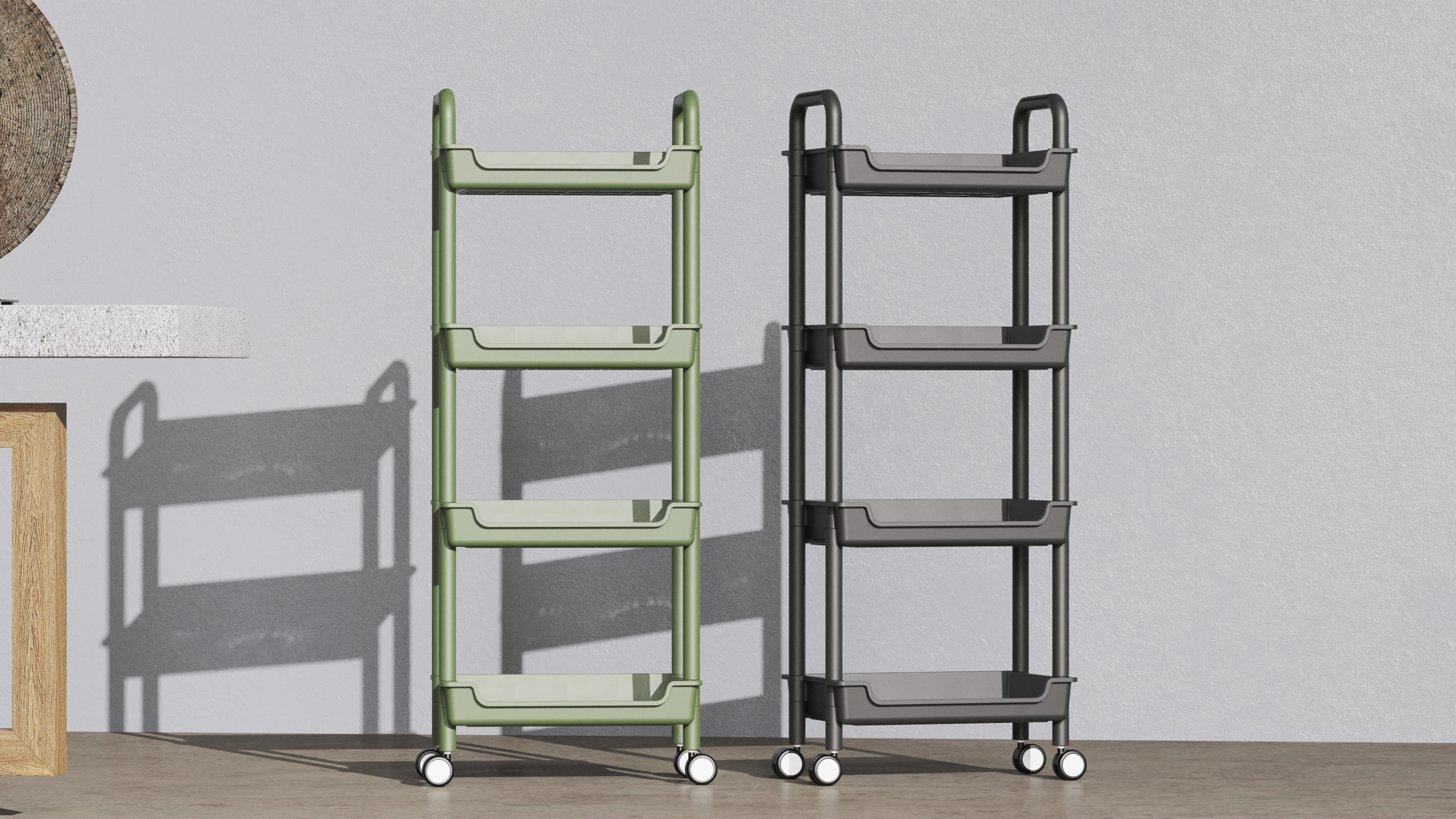 Trolley Storage Rack，Kitchen rack，Bathroom glass shelf ，Living Room Shelf，Bedroom storage rack，Multi-layer storage rack，