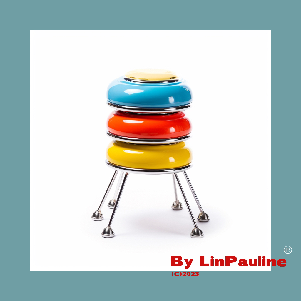 furniture design ，stool，stainless steel，colour，