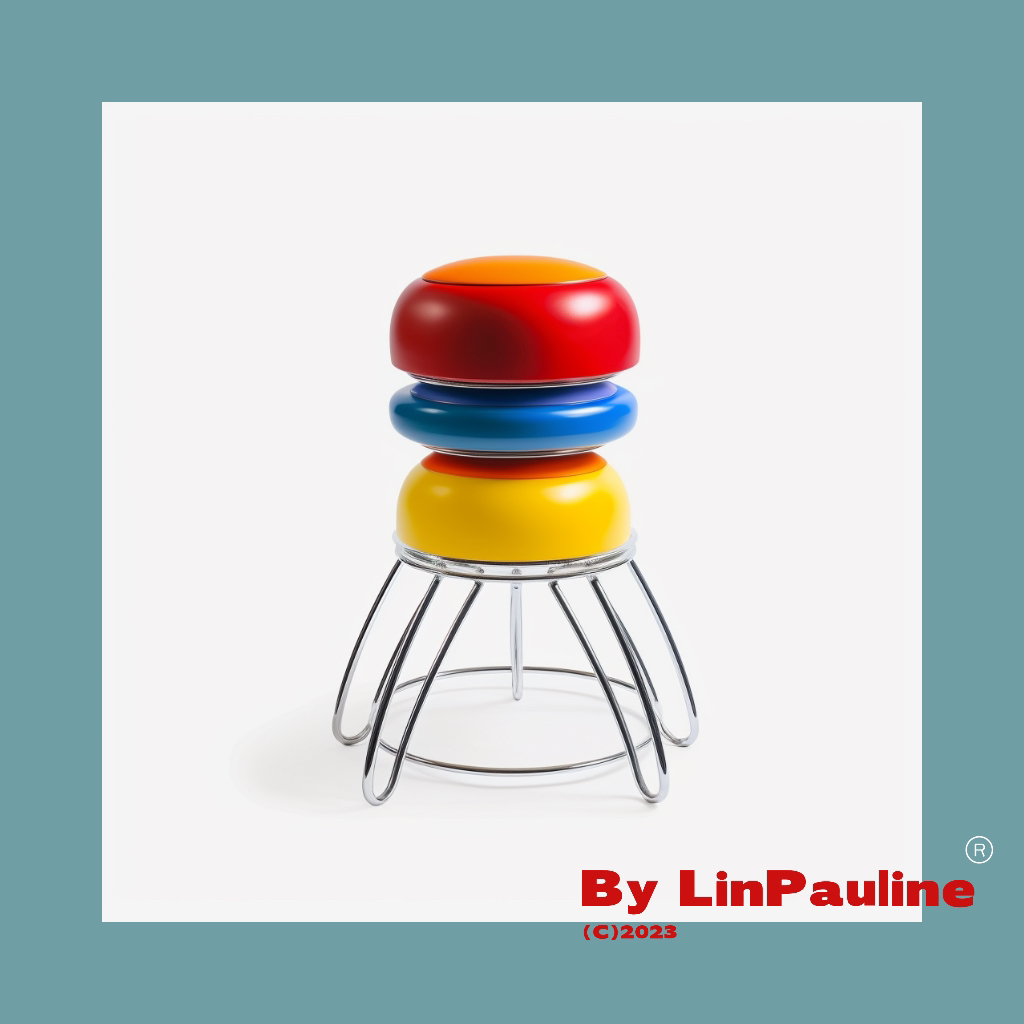 furniture design ，stool，stainless steel，colour，