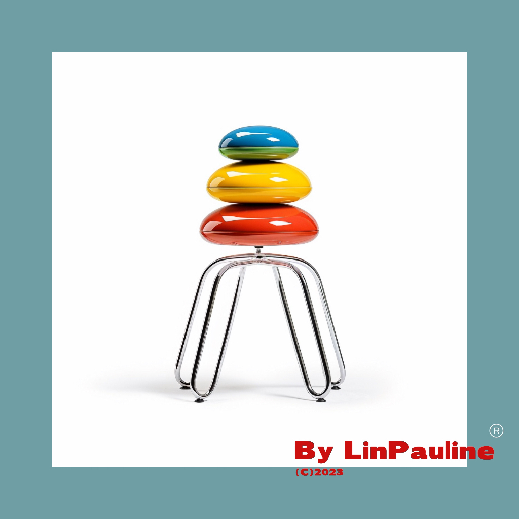 furniture design ，stool，stainless steel，colour，