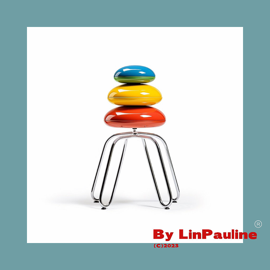 furniture design ，stool，stainless steel，colour，