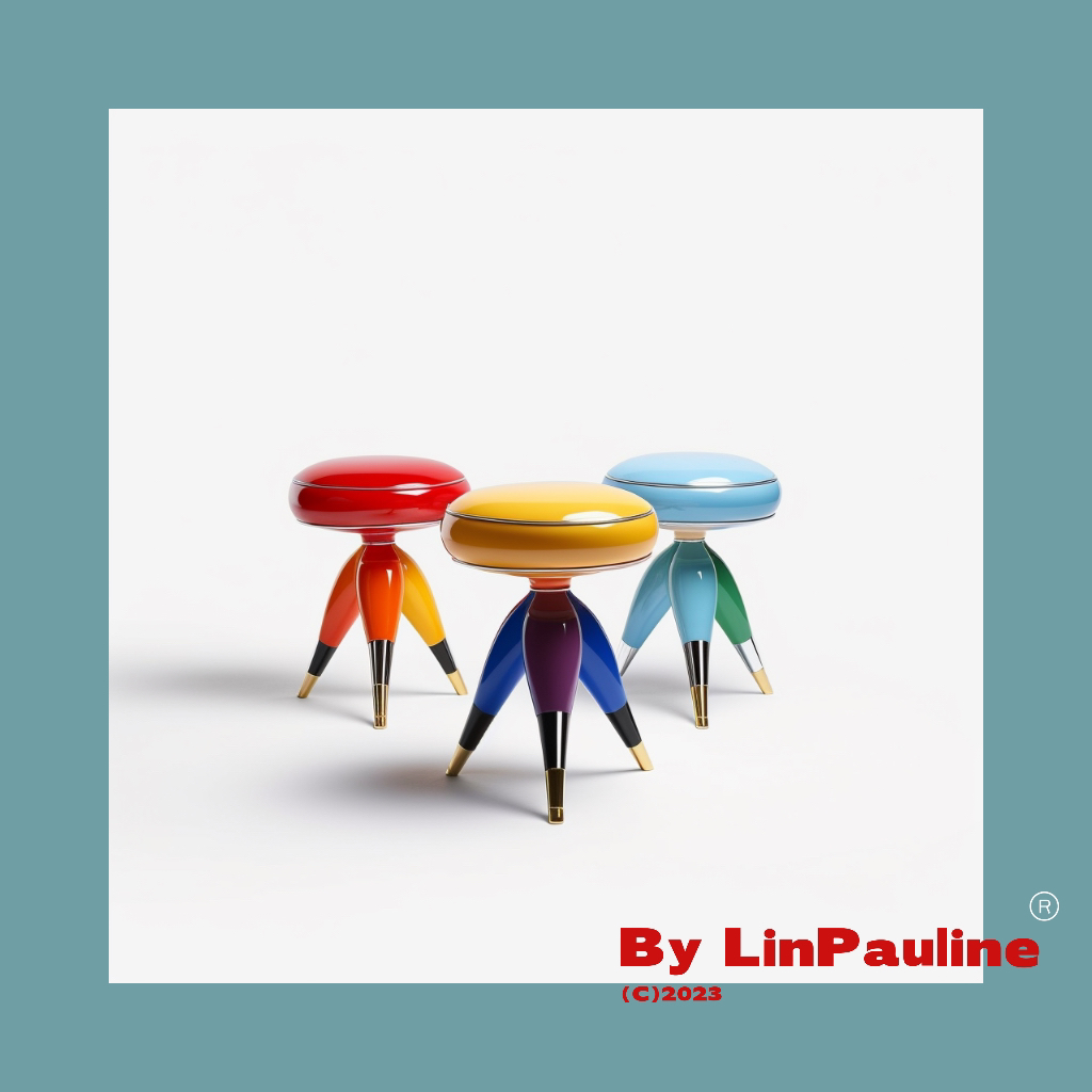 furniture design ，stool，stainless steel，colour，