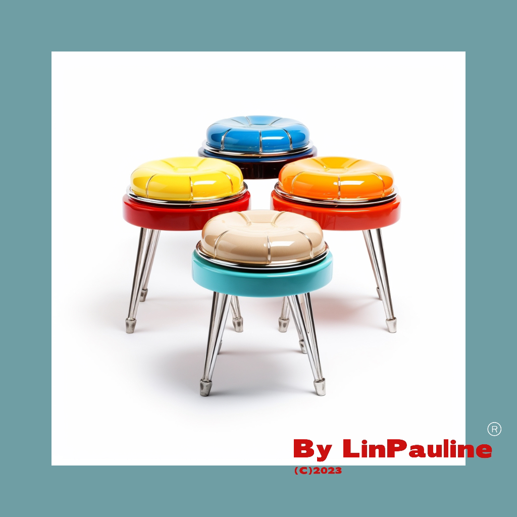 furniture design ，stool，stainless steel，colour，