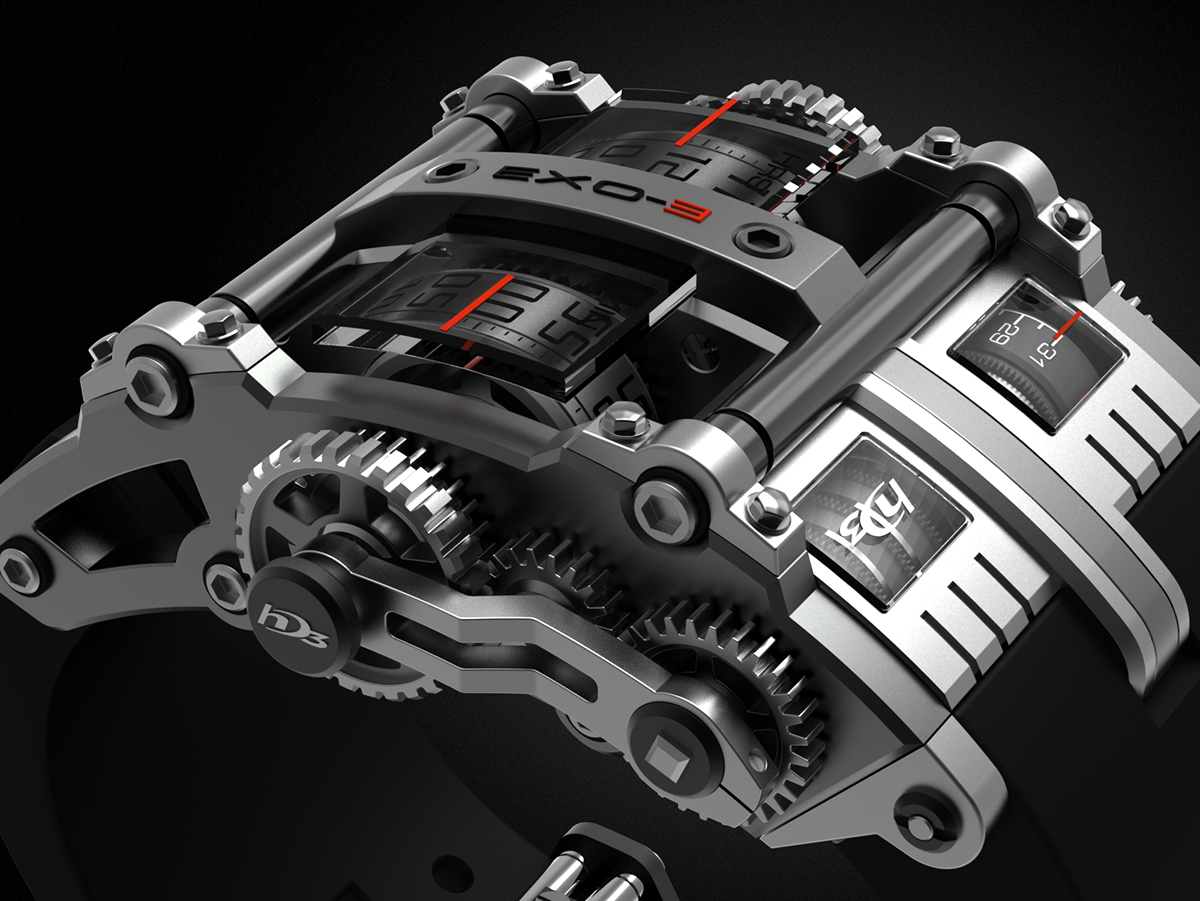 product design，Tools and equipment，Concept map，HD3 EXO，Wrist watch，gear，