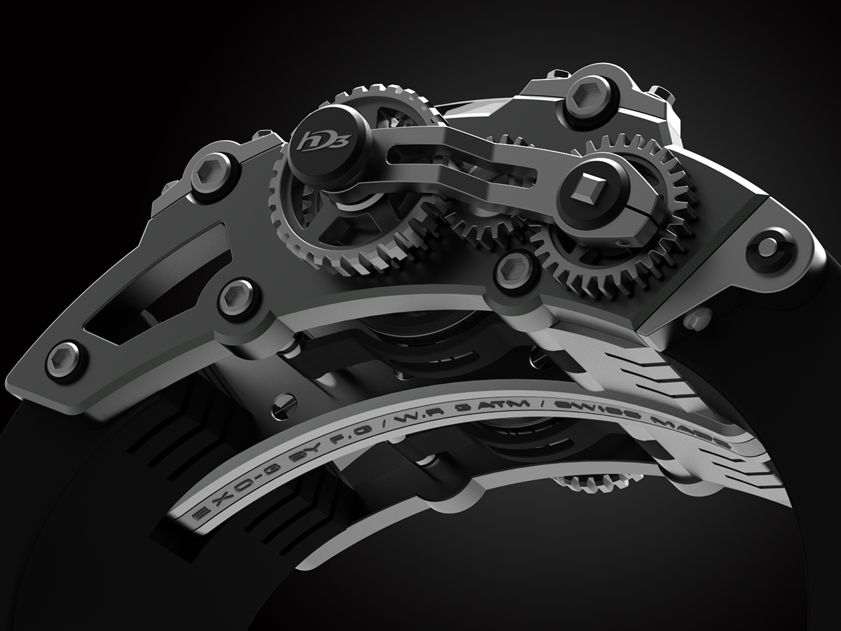 product design，Tools and equipment，Concept map，HD3 EXO，Wrist watch，gear，