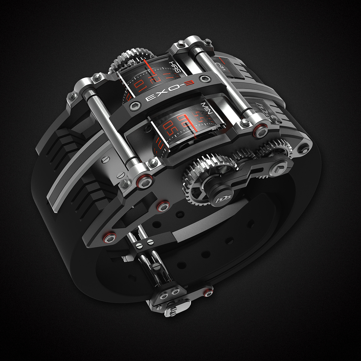 产品设计,工具设备,概念图,hd3 exo,手表,齿轮