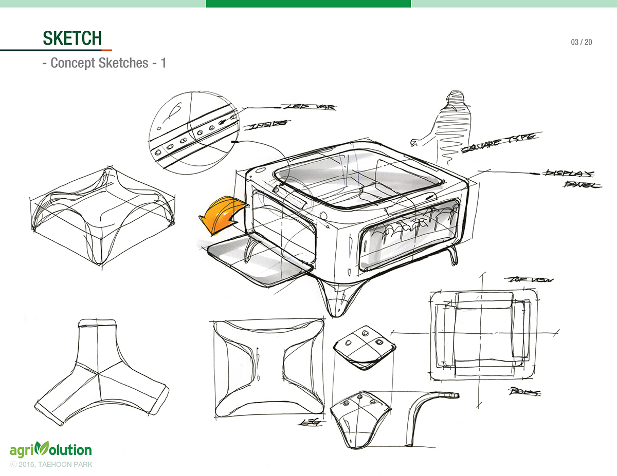 product design，green，AGRIN Slices，