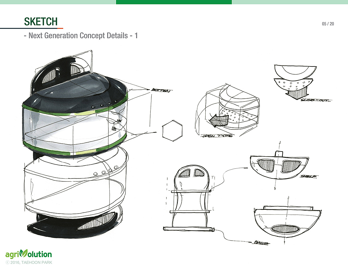 product design，green，AGRIN Slices，