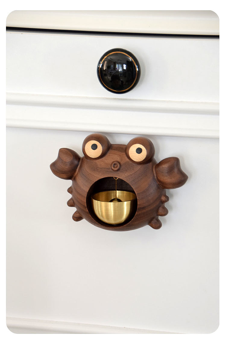 Original design，Solid Wood Crafts，doorbell，Crab，penguin，