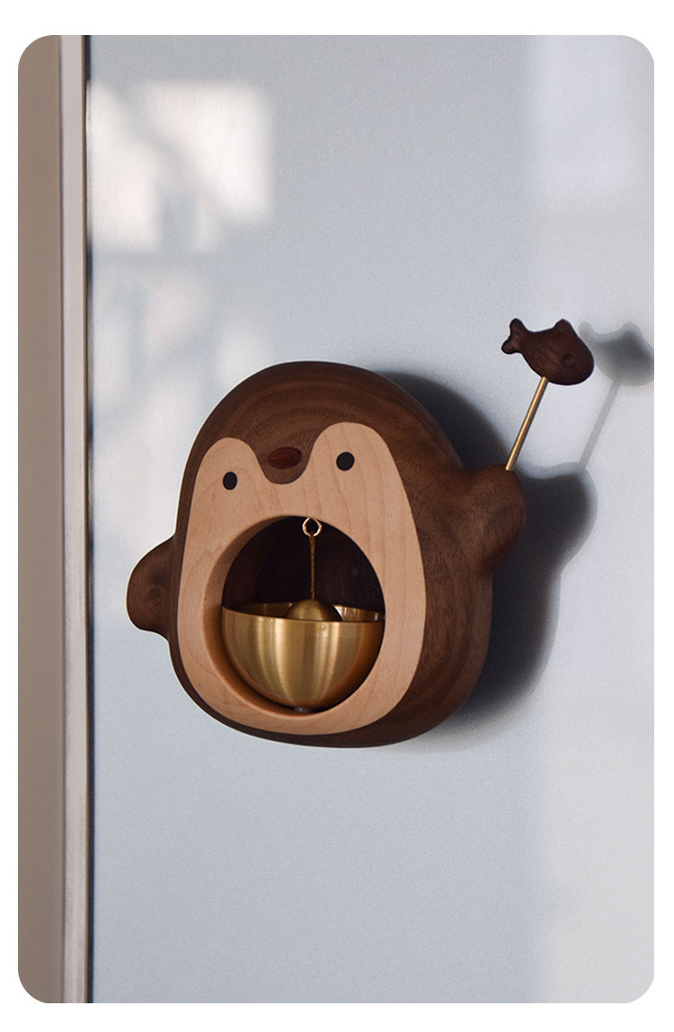 Original design，Solid Wood Crafts，doorbell，Crab，penguin，