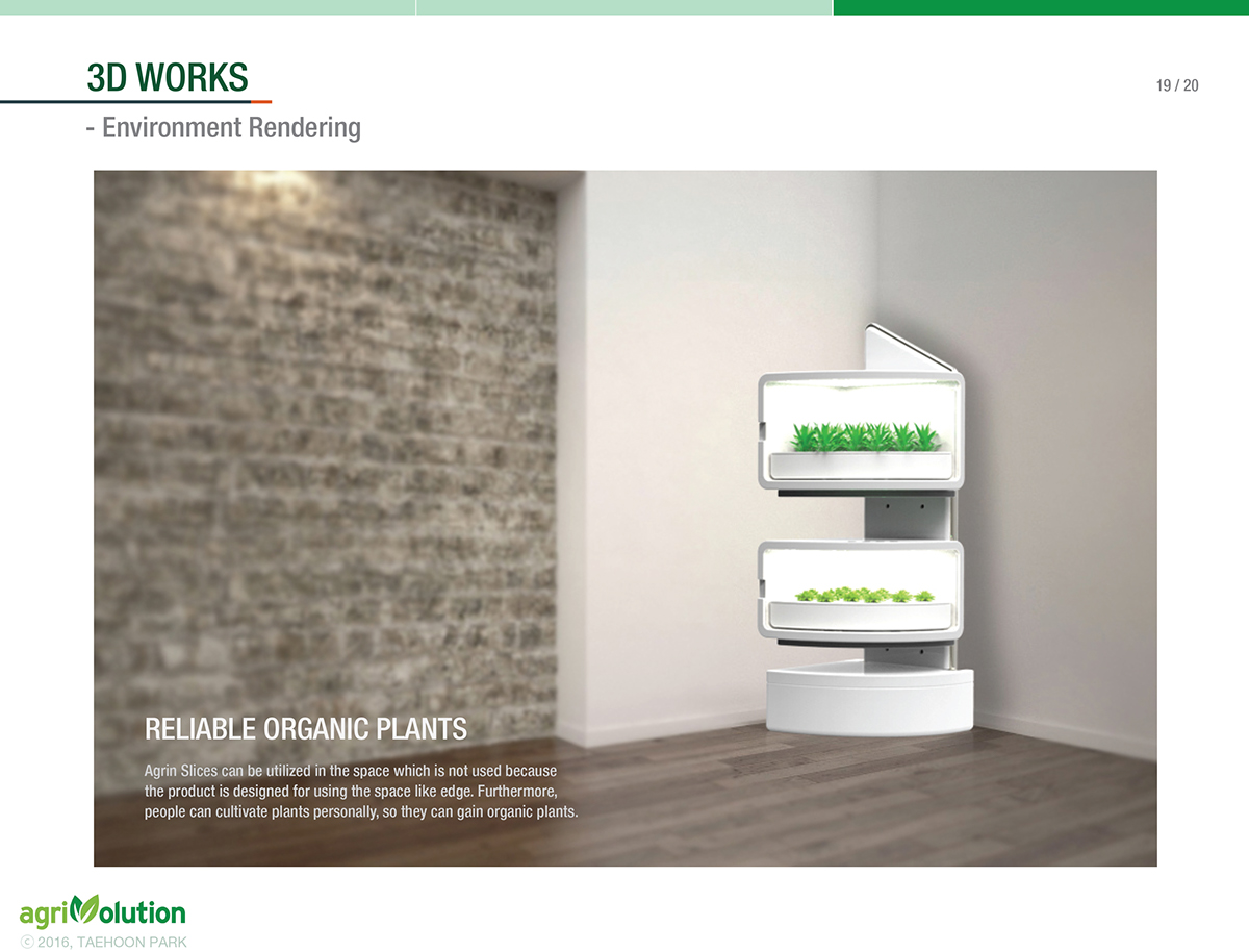 product design，green，AGRIN Slices，