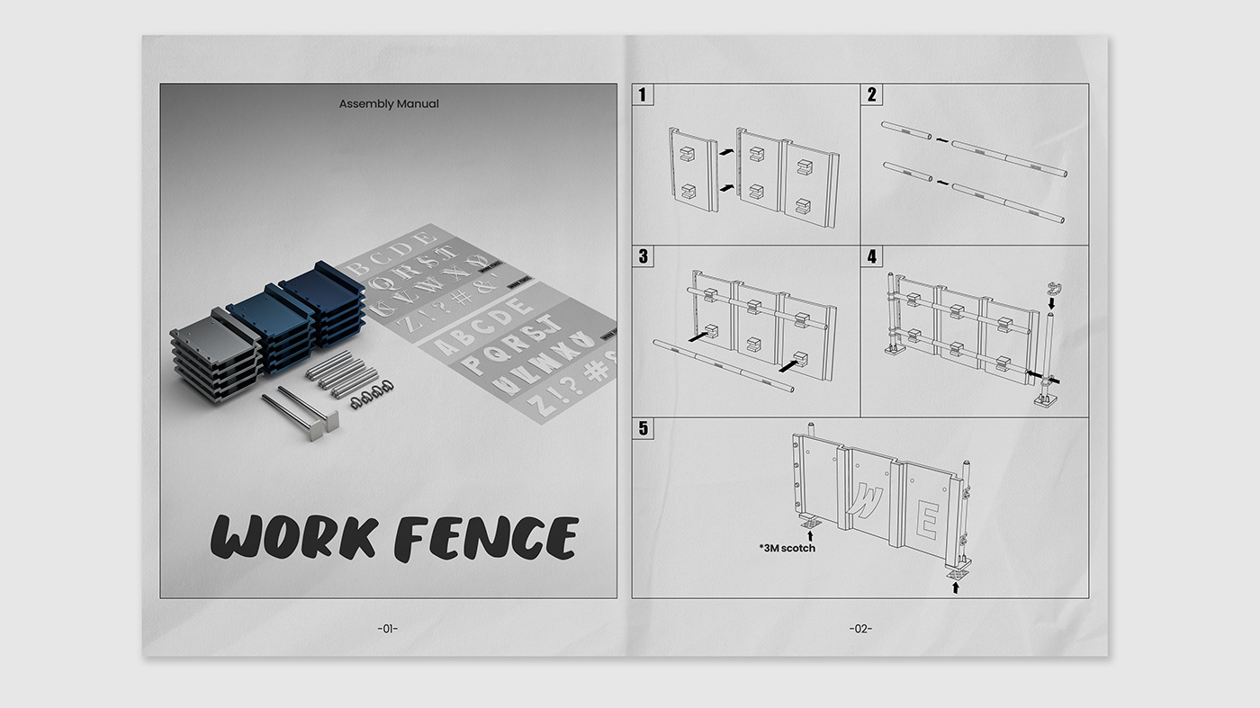 WORK FENCE，Office Supplies，