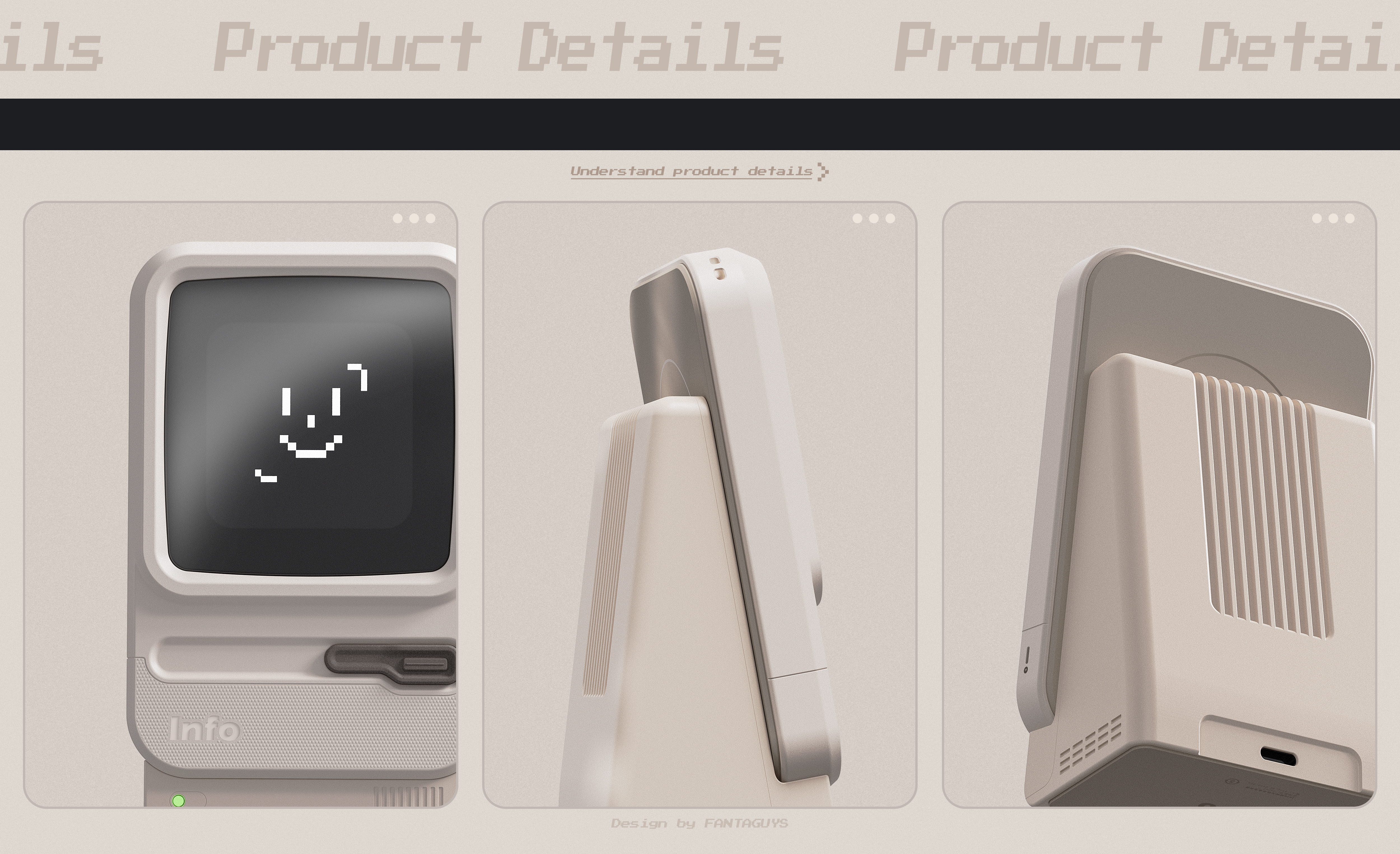 product design，Creative design，portable battery，Retro style，
