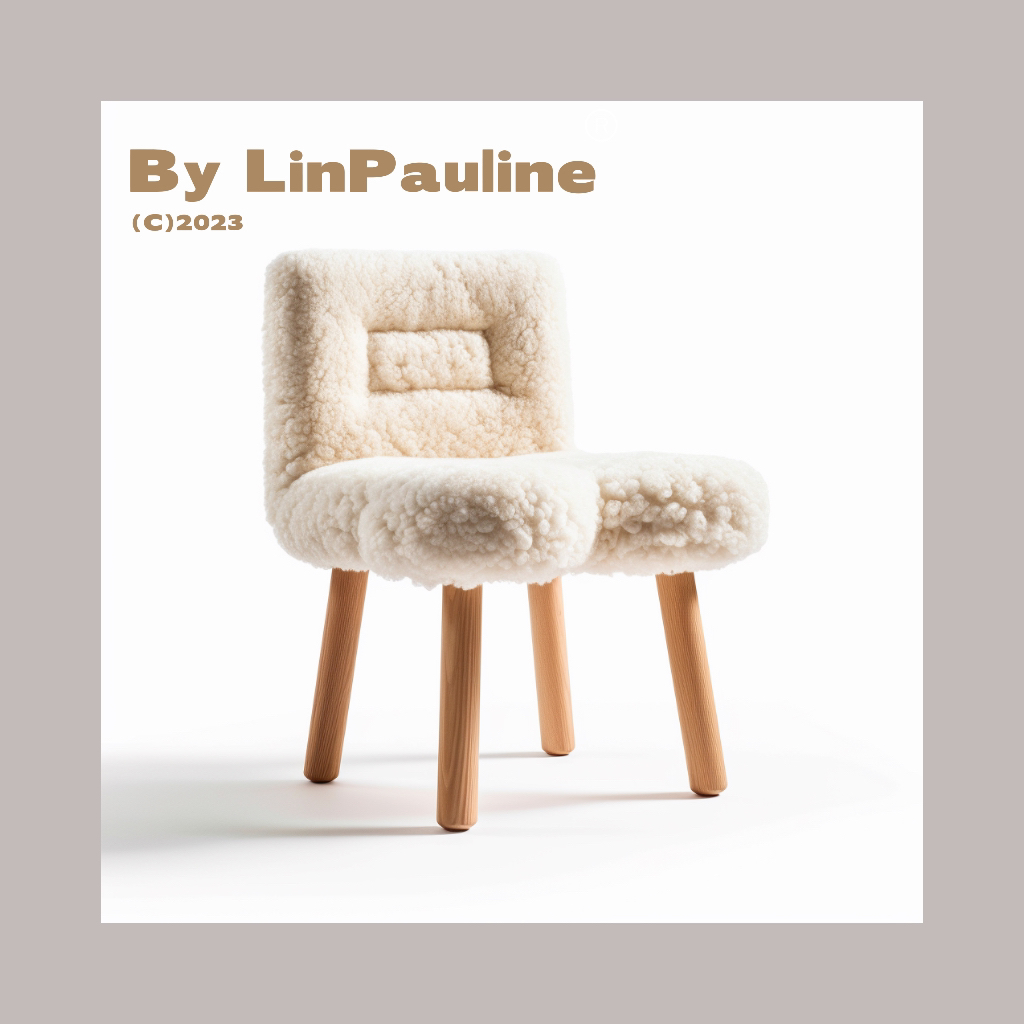 furniture design ，Single chair，Lamb cashmere，