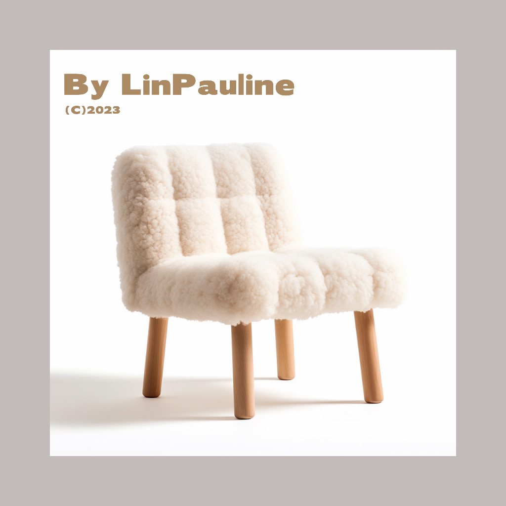 furniture design ，Single chair，Lamb cashmere，