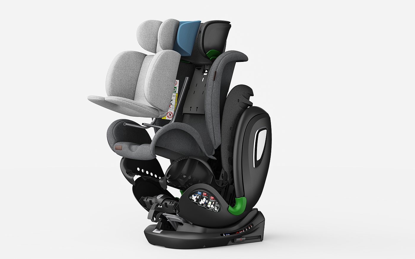 Child mother and baby，Safety seat，Product rendering，E-commerce details，