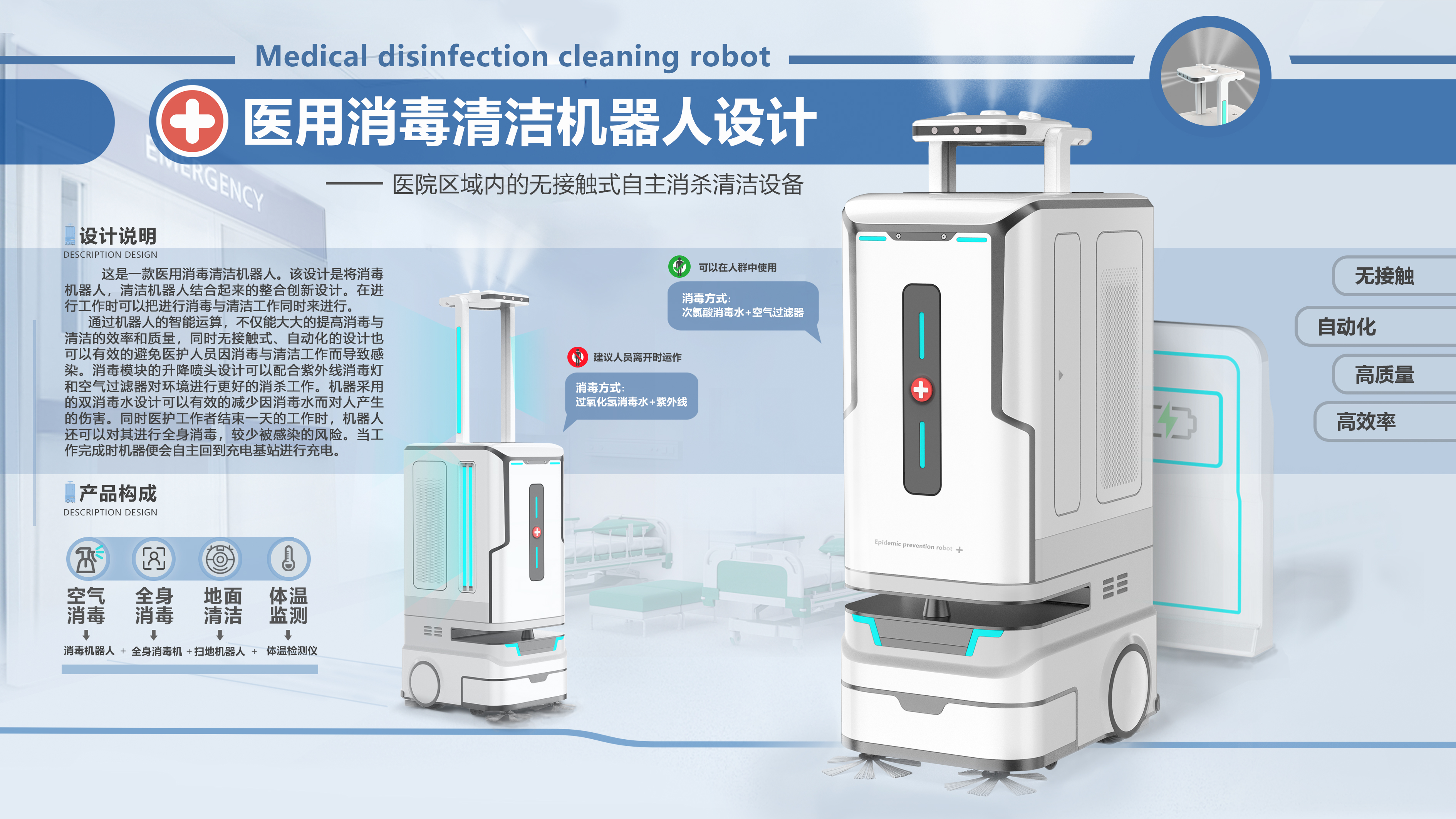 Cleaning robot，Disinfection machine，Medical products，Public Health，
