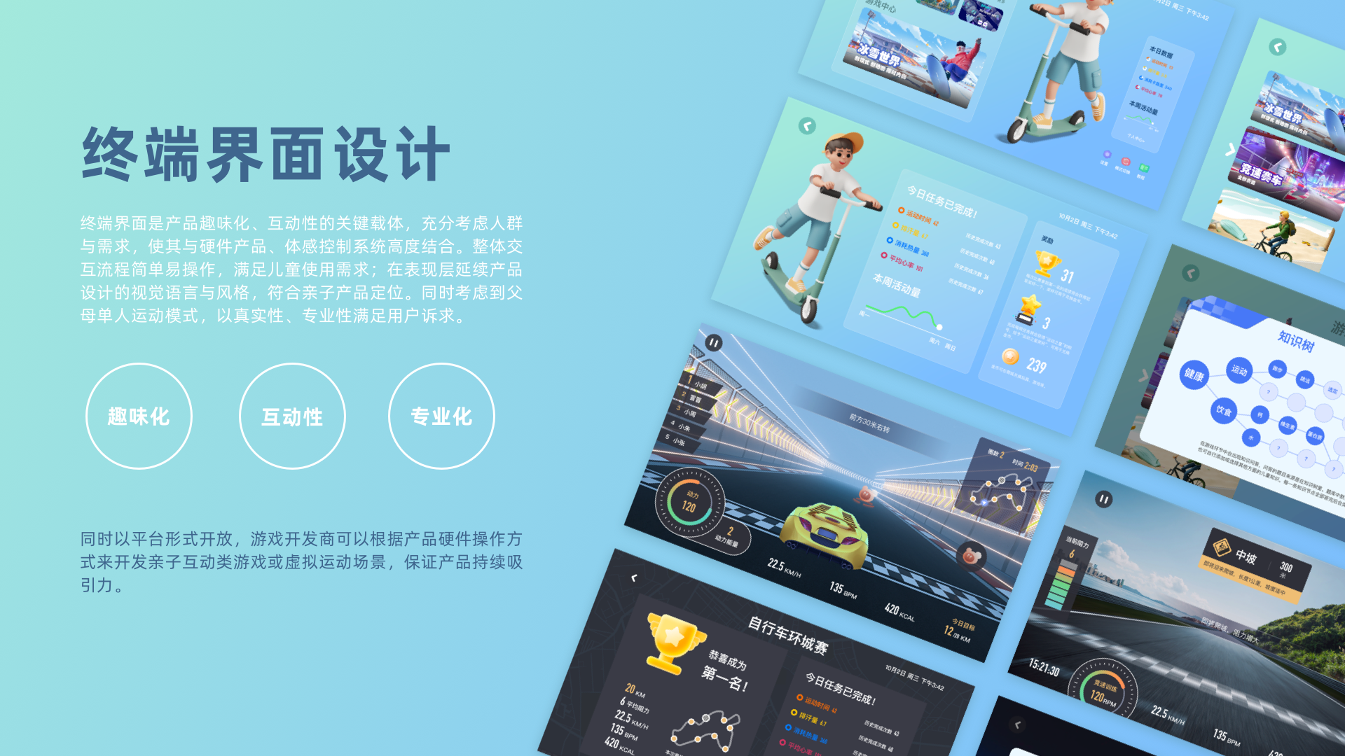 parent-child interaction ，Game experience，Home Fitness，Fitness products，