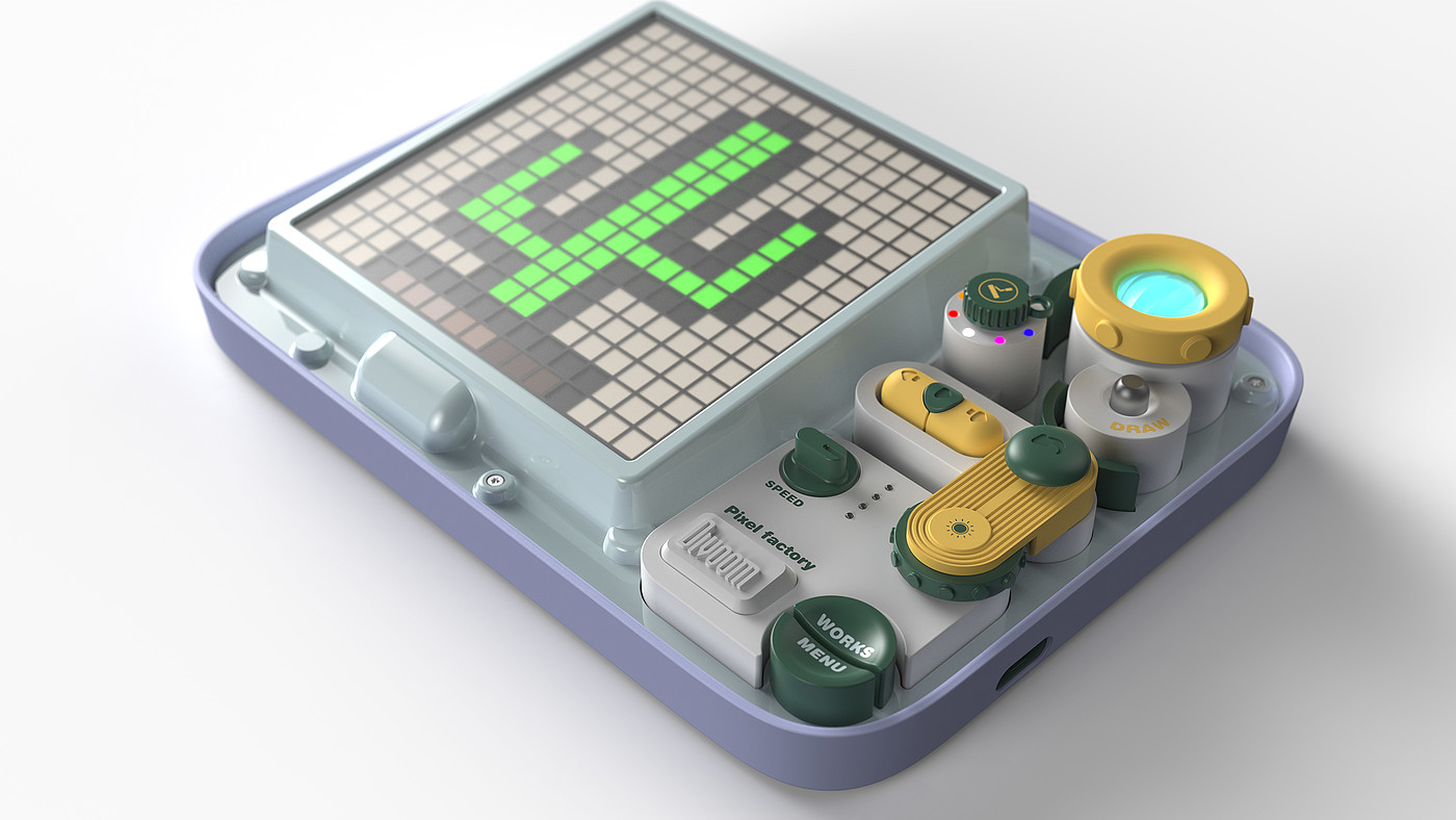 children，Drawing board，pixel，Toys，education，product design，Render，industrial design，