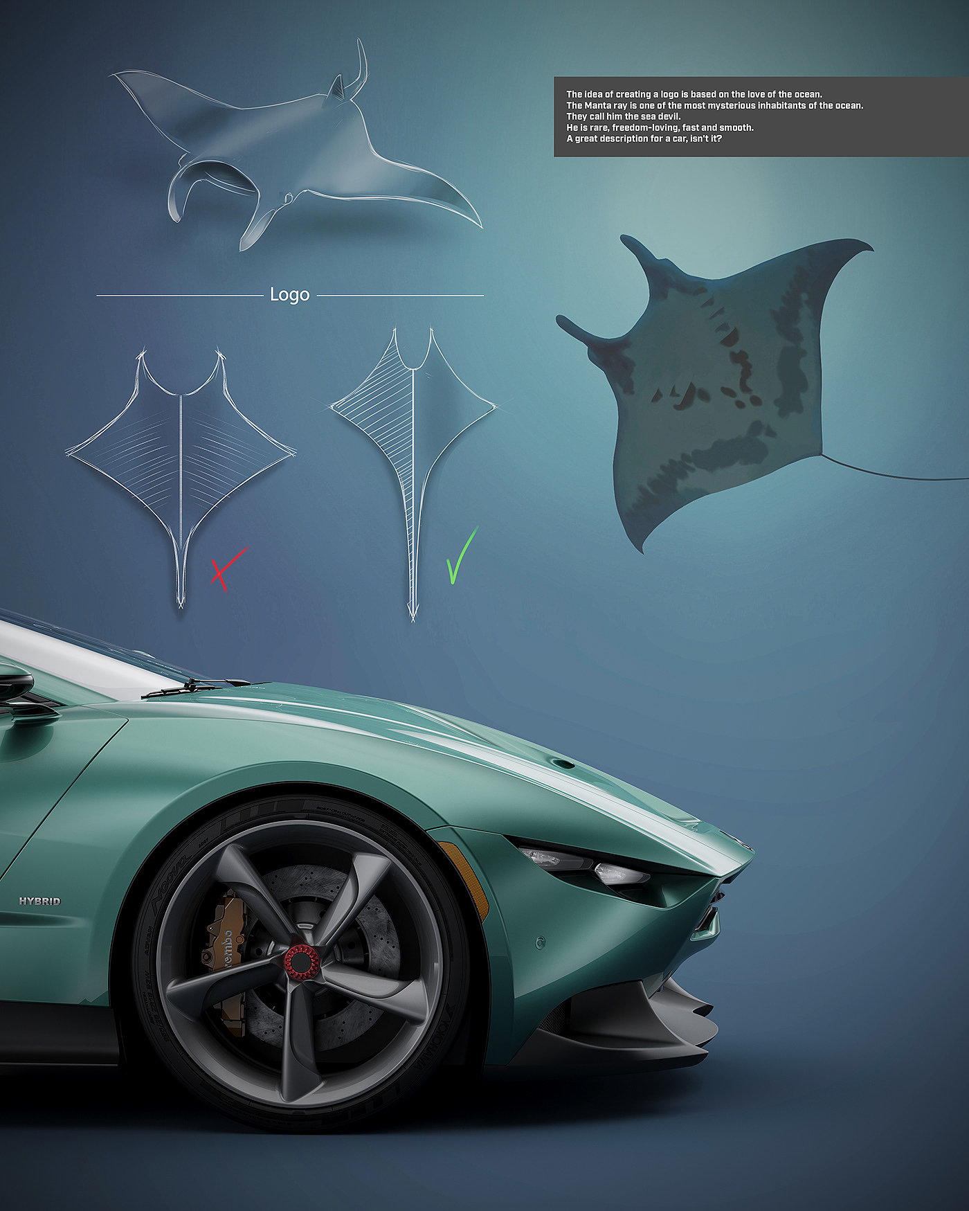 vehicle，automobile，3D modeling，Manta Ray Manta 2023，