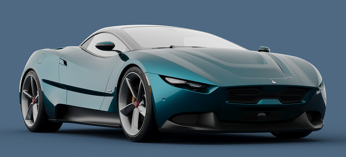 vehicle，automobile，3D modeling，Manta Ray Manta 2023，