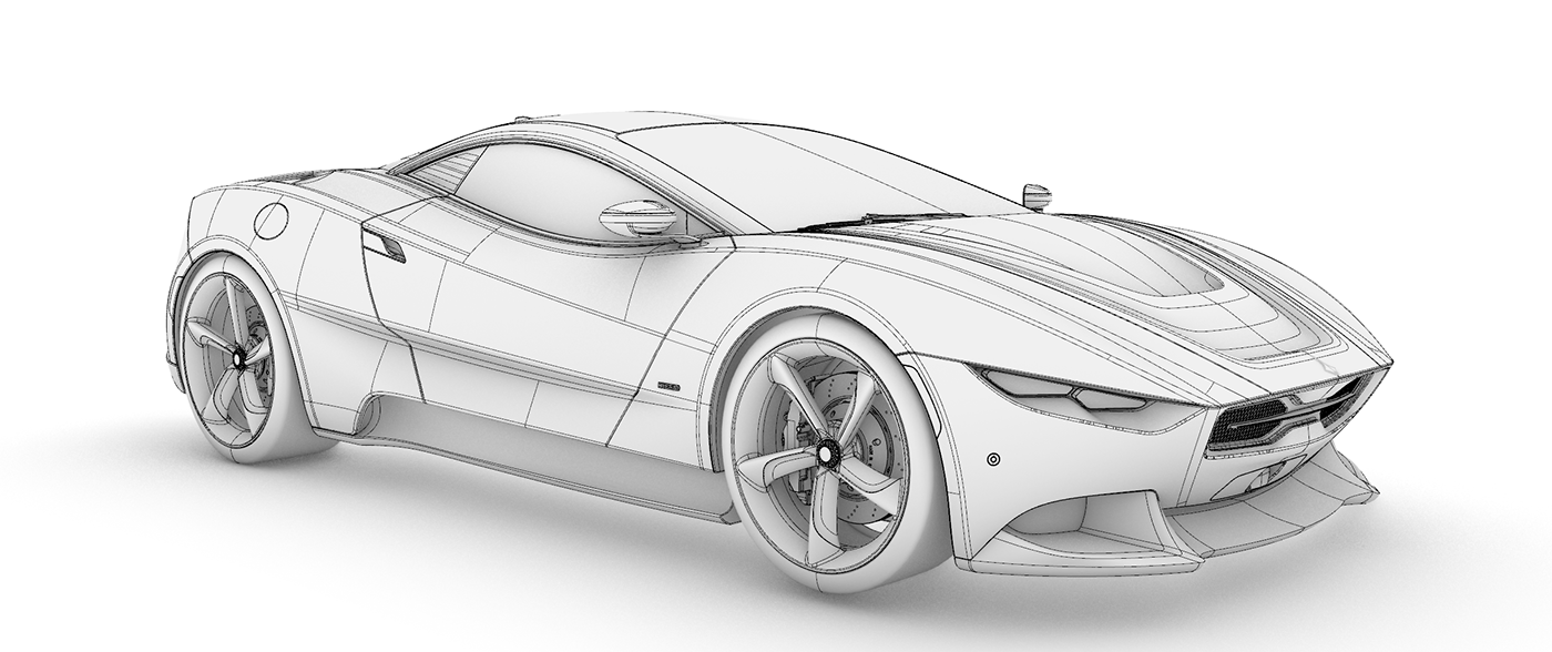 vehicle，automobile，3D modeling，Manta Ray Manta 2023，