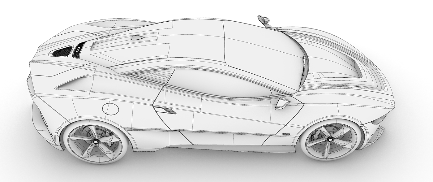 交通工具，汽车，3d建模，蝠鲼 Manta 2023，