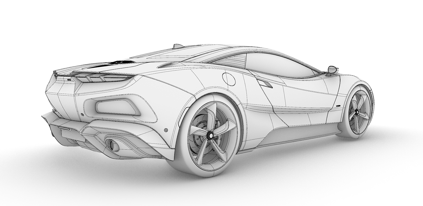 vehicle，automobile，3D modeling，Manta Ray Manta 2023，