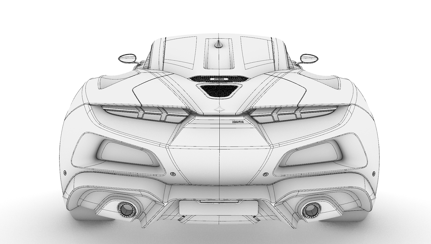 vehicle，automobile，3D modeling，Manta Ray Manta 2023，