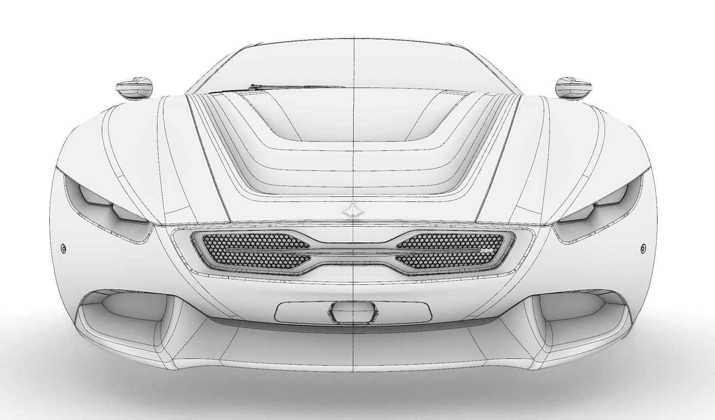 vehicle，automobile，3D modeling，Manta Ray Manta 2023，