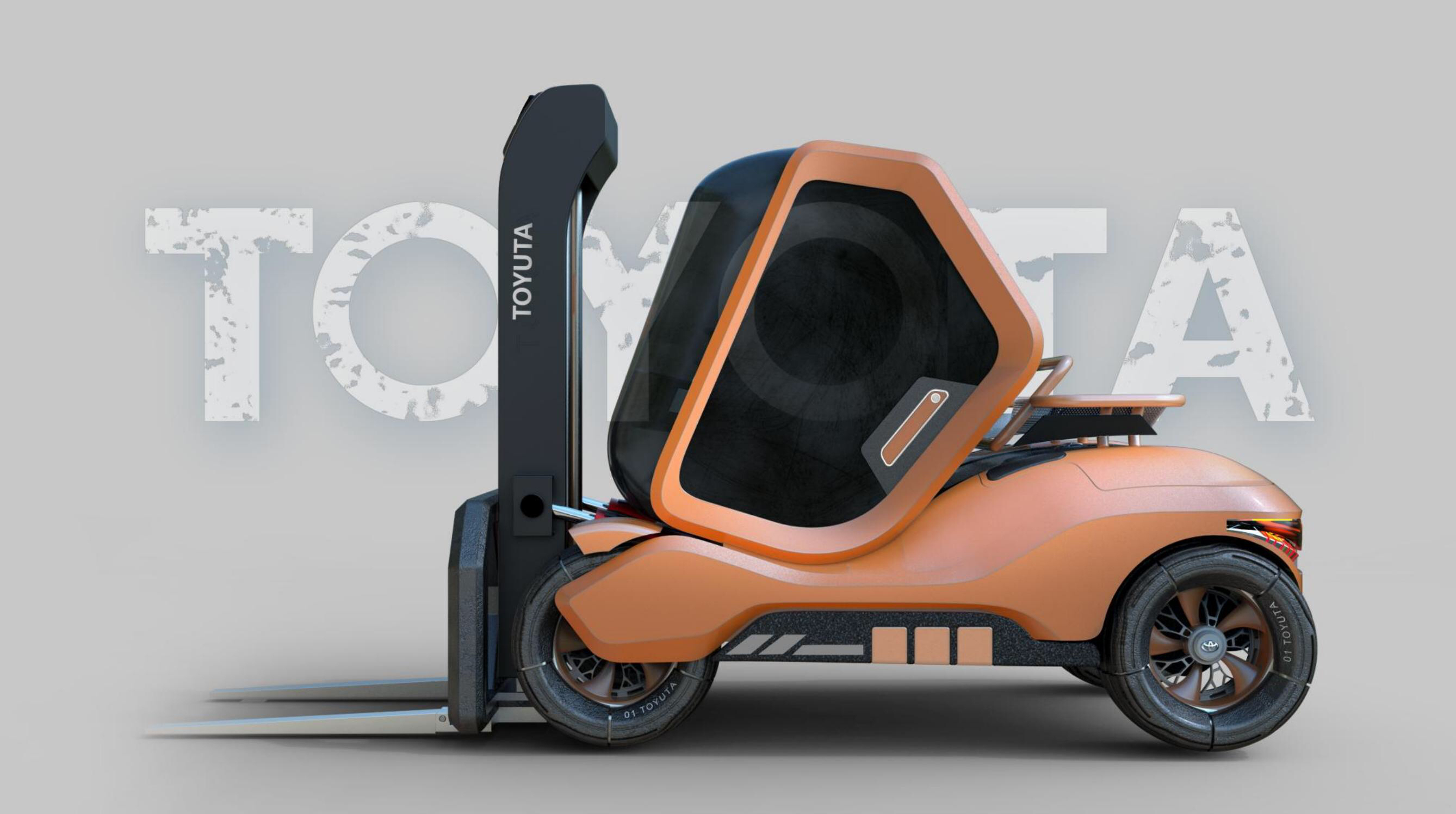 Engineering truck, forklift truck，