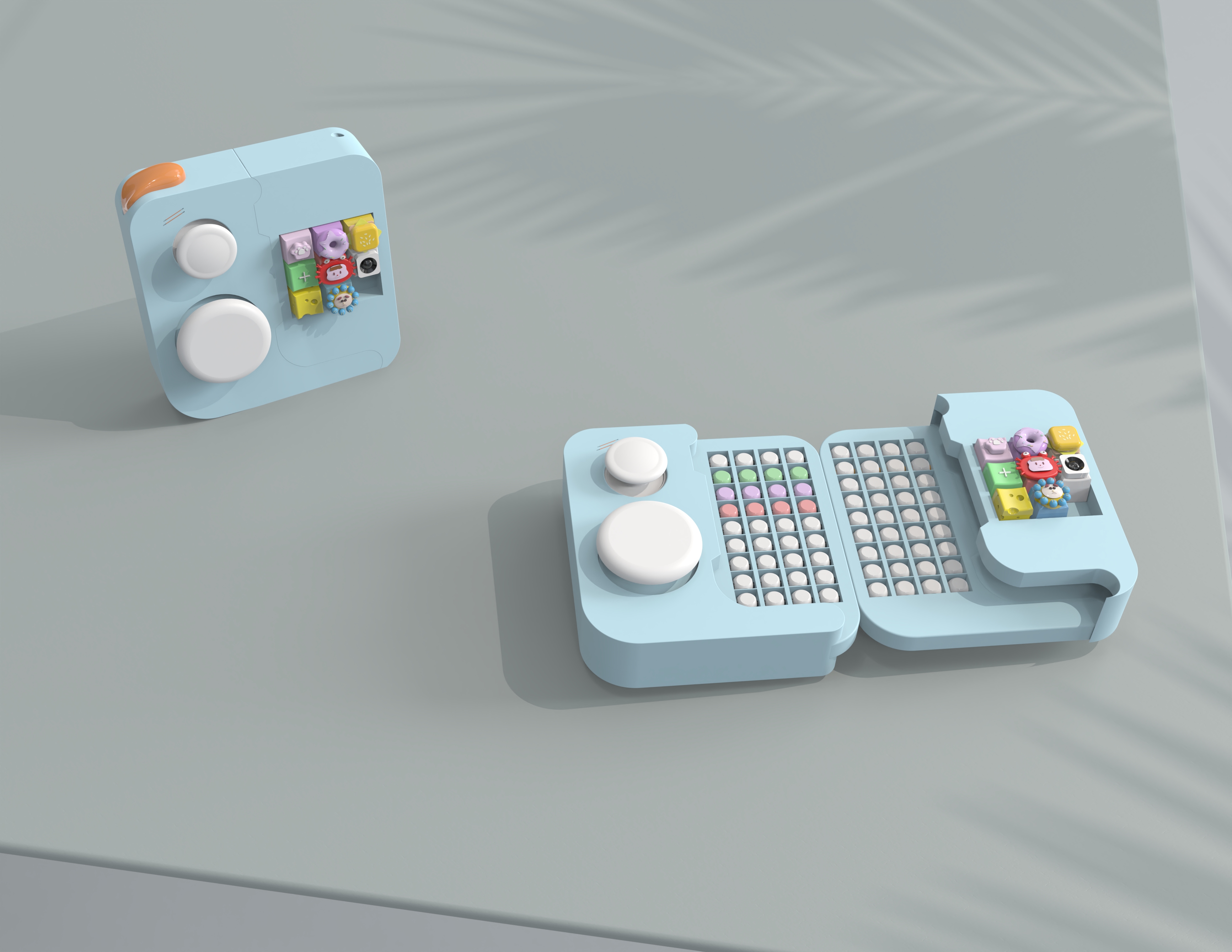 Game consoles, intellectual building blocks, games，