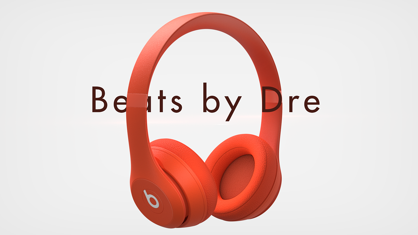 Beats headphones，Product rendering，Typesetting，