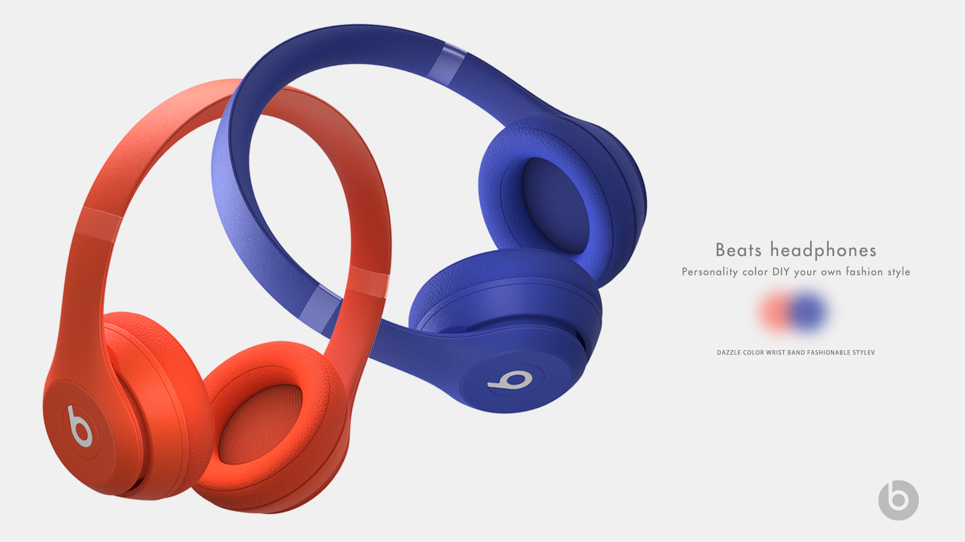Beats headphones，Product rendering，Typesetting，