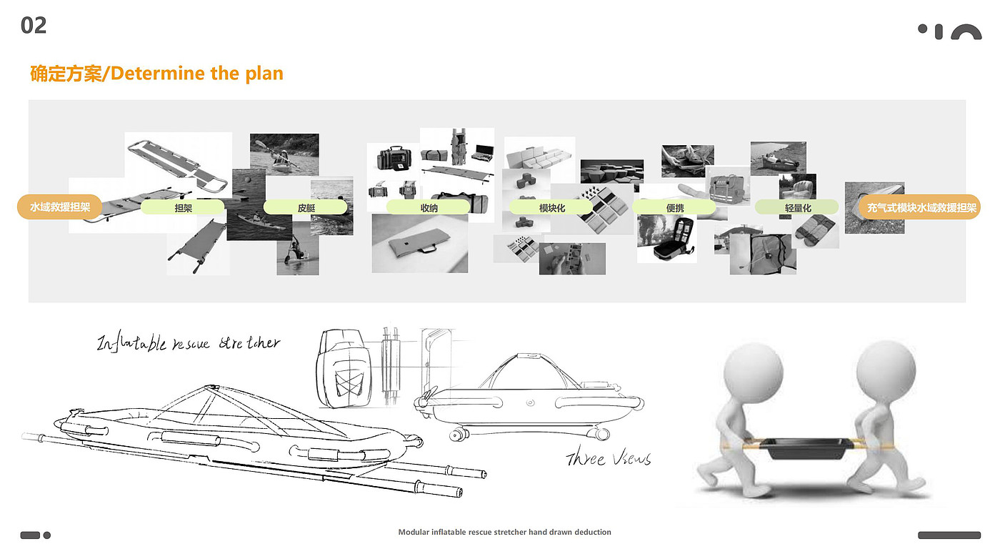 Stretcher, inflatable, surface, modular, lightweight, practical，