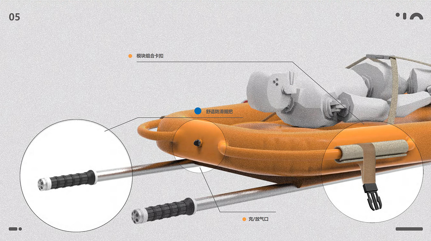 担架，充气，水面，模块化，轻便，实用，